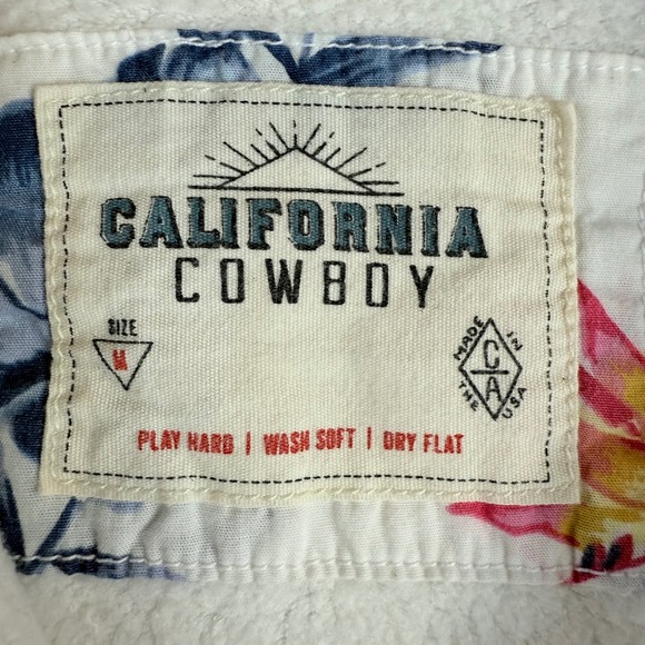 California Cowboy Birds of Paradise High Water Shirt Terry Lining Mens L $145 - Picture 2 of 12